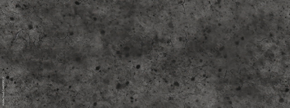 Seamless coarse gritty film grain photo overlay. Vintage dark grey speckled static noise background texture. Grungy streaked, stained and worn distressed sandpaper backdrop