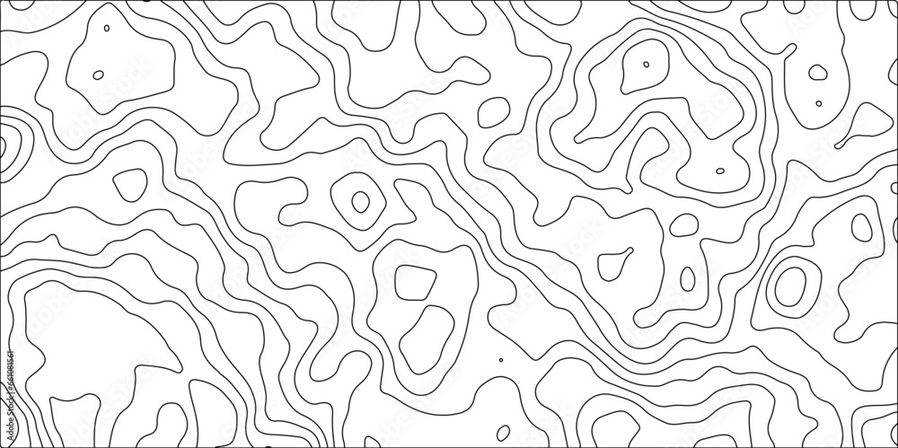 Obraz premium Vintage contour mapping of maps.Ocean topographic line map with curvy wave isolines vector 
