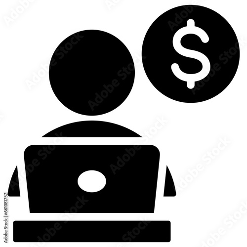 Freelancer Glyph Icon