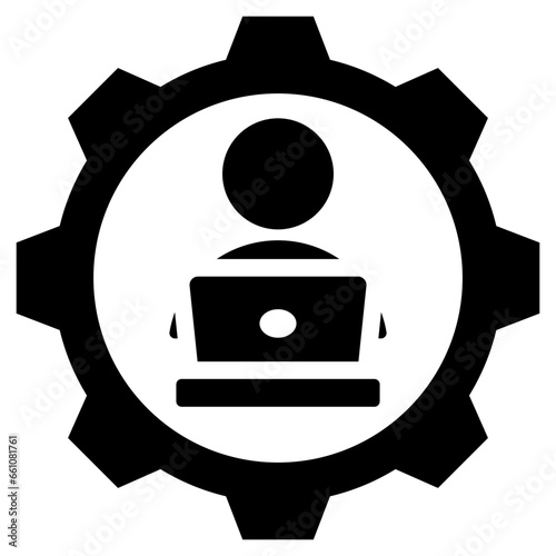 Worker Glyph Icon