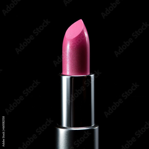  a pink lipstick black background 