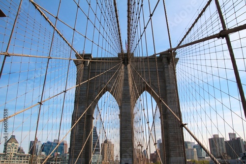 Stahlseile der Brooklyn Bridge