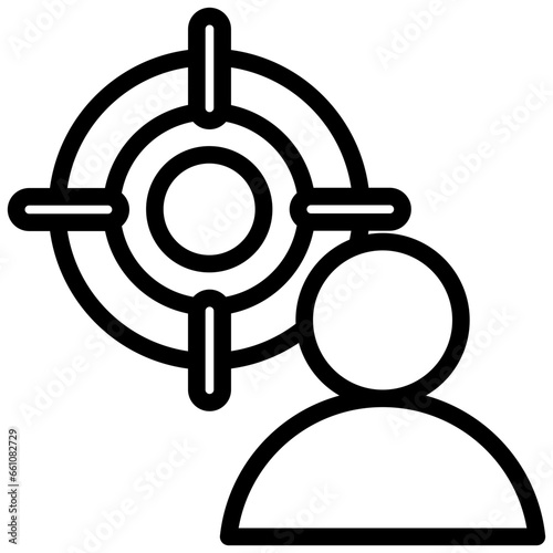 Target Identity Outline Icon