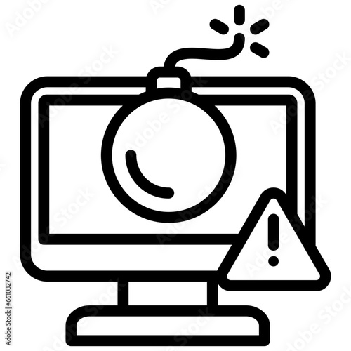 Doos Attack Outline Icon