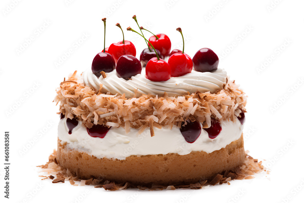 A high-quality photo of a cake isolated on a transparent background, Generative AI A high-quality photo of a cake isolated on a transparent background, Generative AI