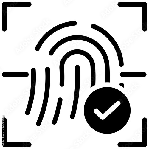 Fingerprint Glyph Icon