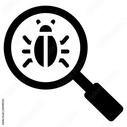 Virus Scan Glyph Icon