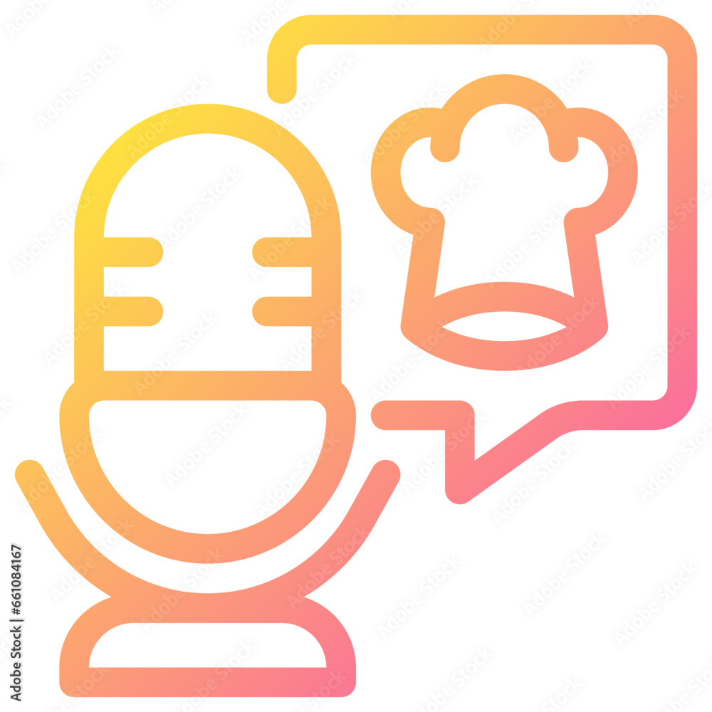 culinary podcast 3d icon illustration culinary podcast 3d icon illustration