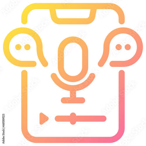 voice message 3d icon illustration