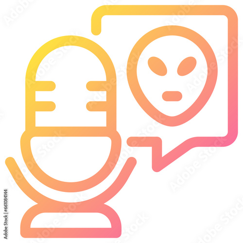 conspiracy podcast 3d icon illustration