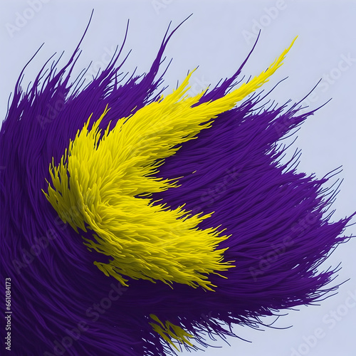 purple and yellow texture hairy