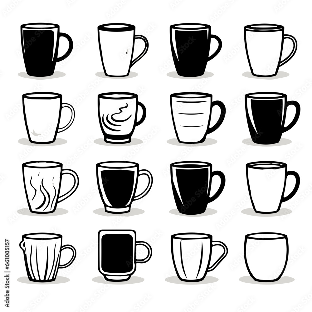 set of cups of coffee set of cups of coffee