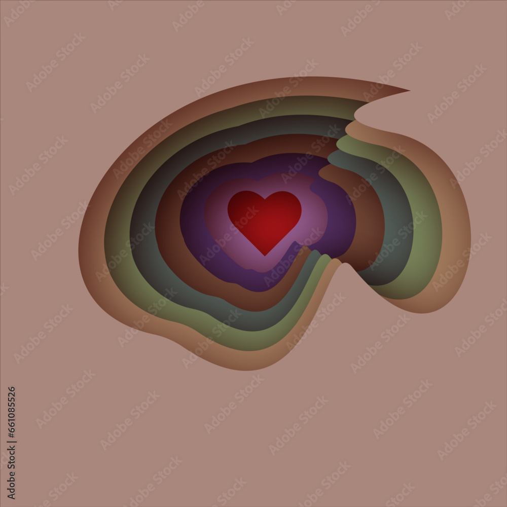 The secret of the hidden heart. Buried under layers of sand of life