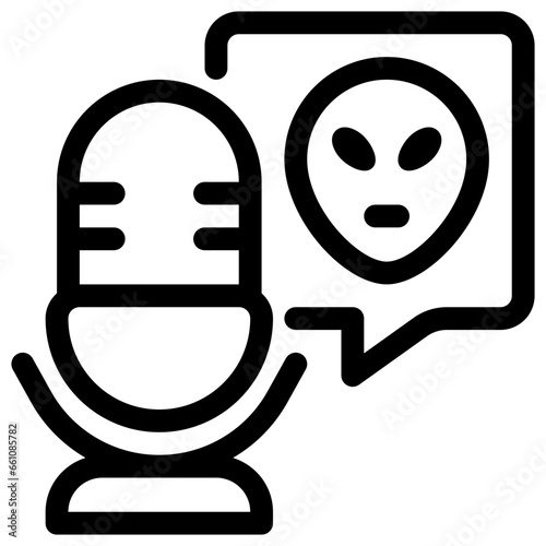 conspiracy podcast 3d icon illustration