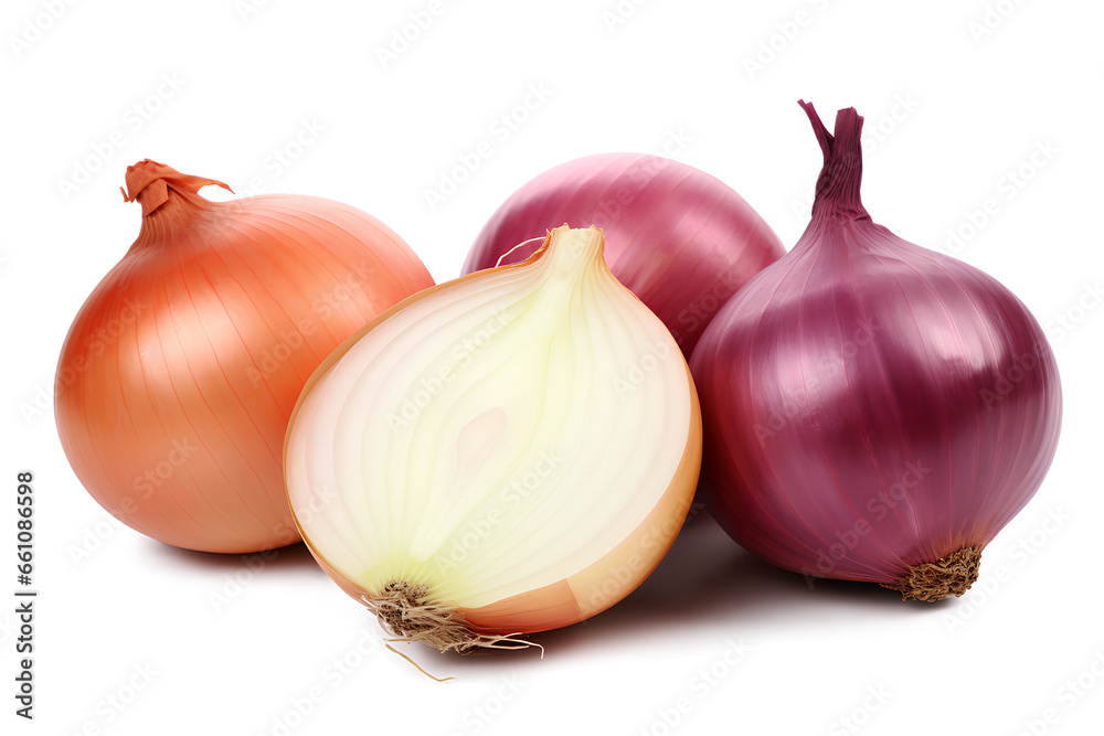 Onion isolated on a transparent background, Generative AI Onion isolated on a transparent background, Generative AI