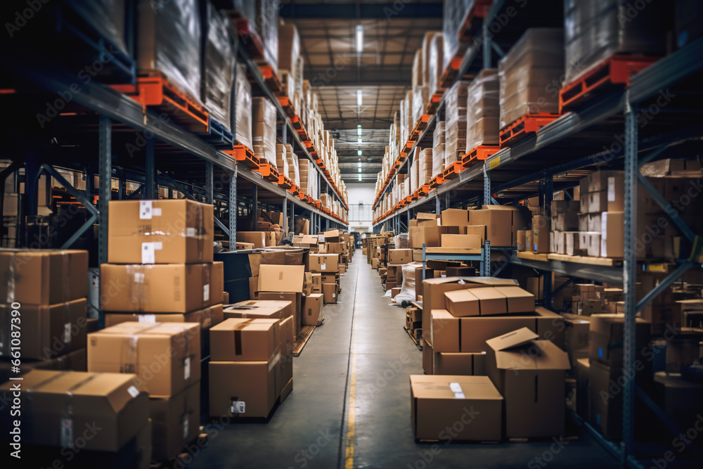 Cardboard box packages seamlessly in a warehouse. Cardboard, Floor, Gift, Christmas light concept. Cardboard box packages seamlessly in a warehouse. Cardboard, Floor, Gift, Christmas light concept.