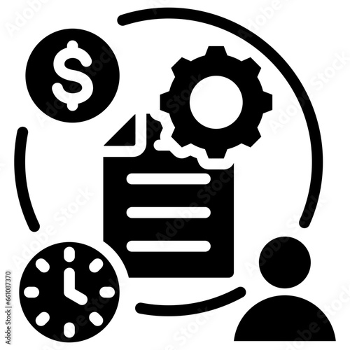 Project Management Glyph Icon