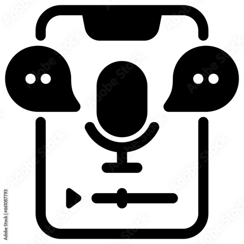 voice message 3d icon illustration