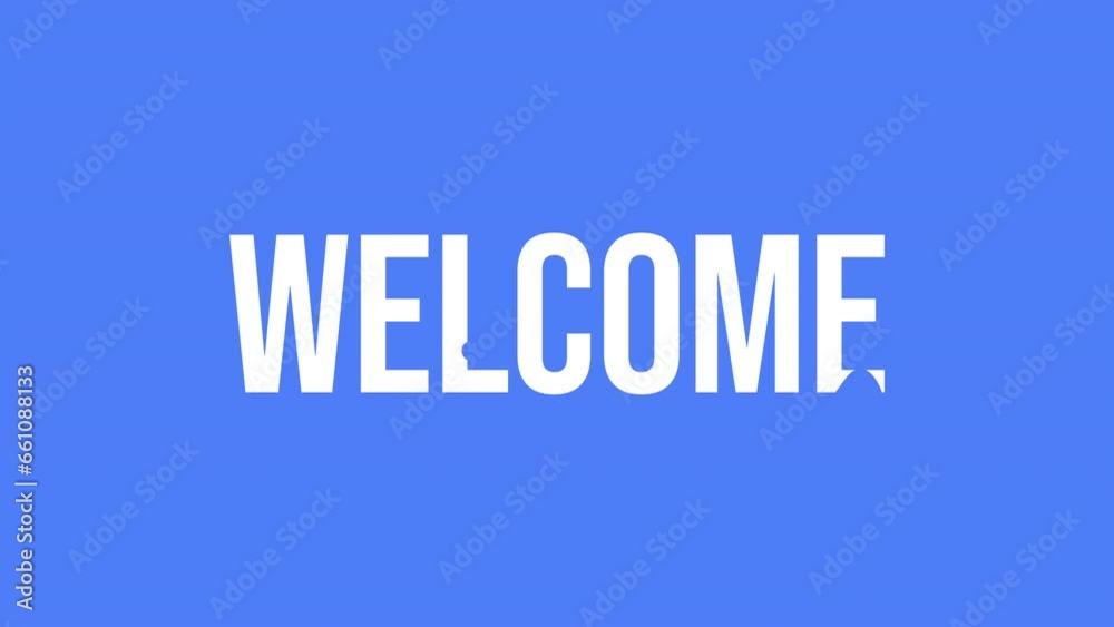text animation welcome. with style fluid refill. best for video intro and outro text animation welcome. with style fluid refill. best for video intro and outro