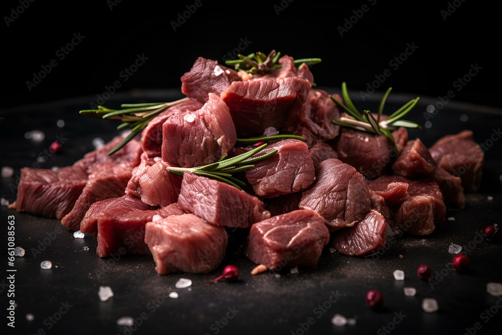 beef meat pieces