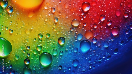 Drops of water on a colorful background