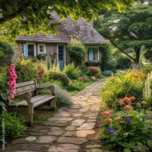 a charming and quaint cottage garden 