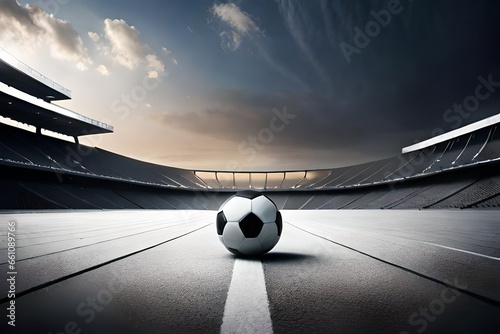 soccer ball on the stadium © Ahmad