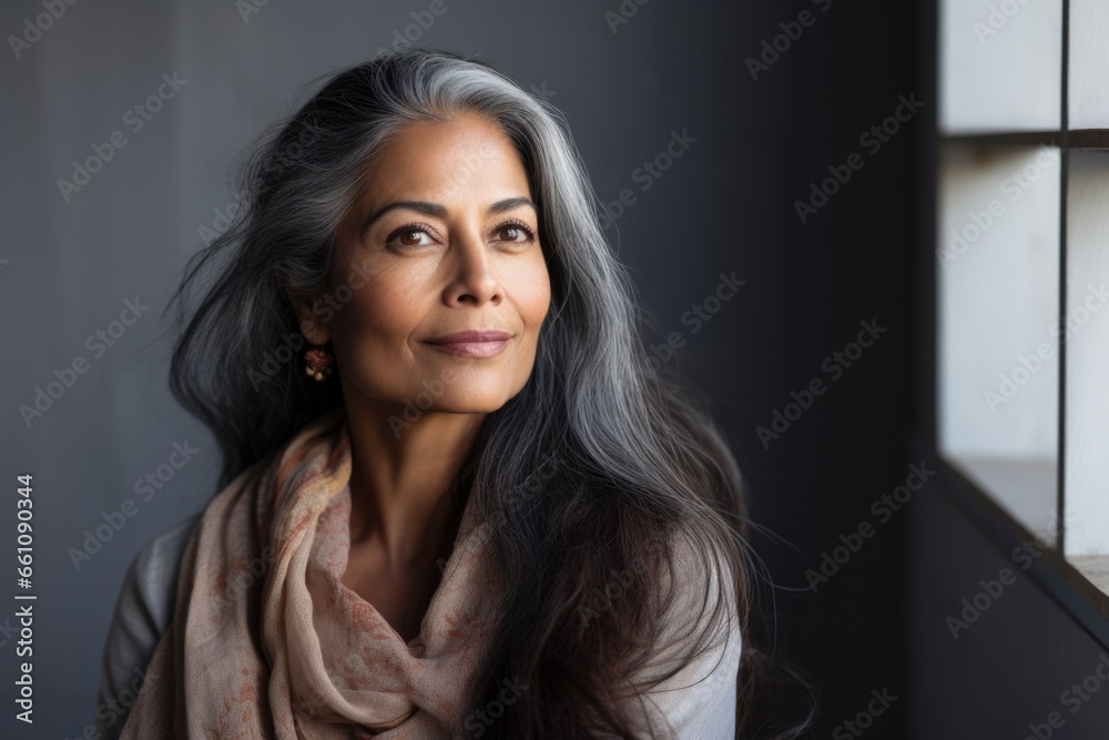 adult pretty woman thinking with pensive expression at new home. ai generated adult pretty woman thinking with pensive expression at new home. ai generated