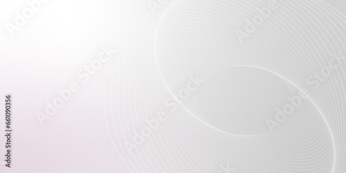 Gray and white abstract background with flowing particles. Digital future technology concept. 