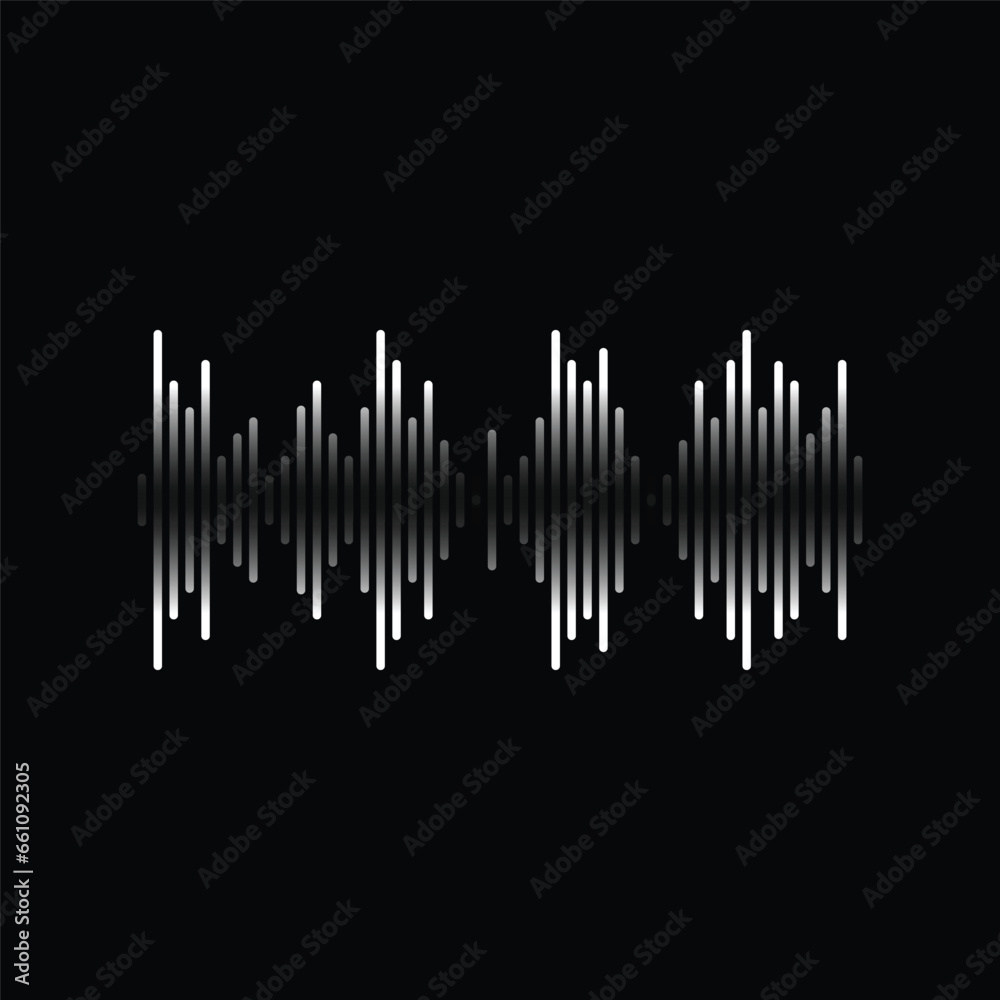 Vector illustration of sound wave icon on white background
Vector illustration of sound wave icon on white background