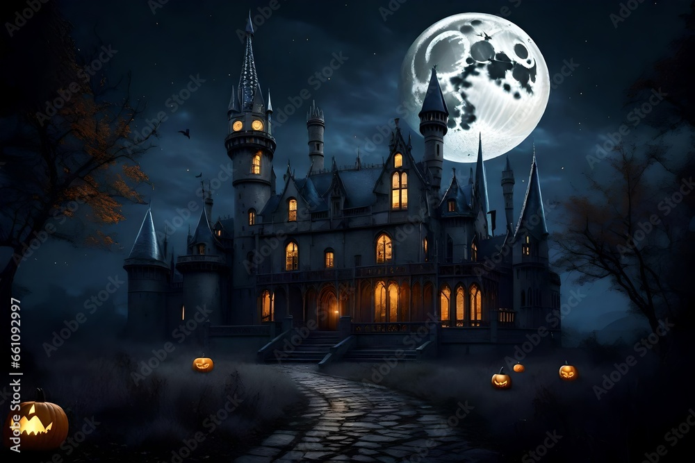 halloween night in the castle
