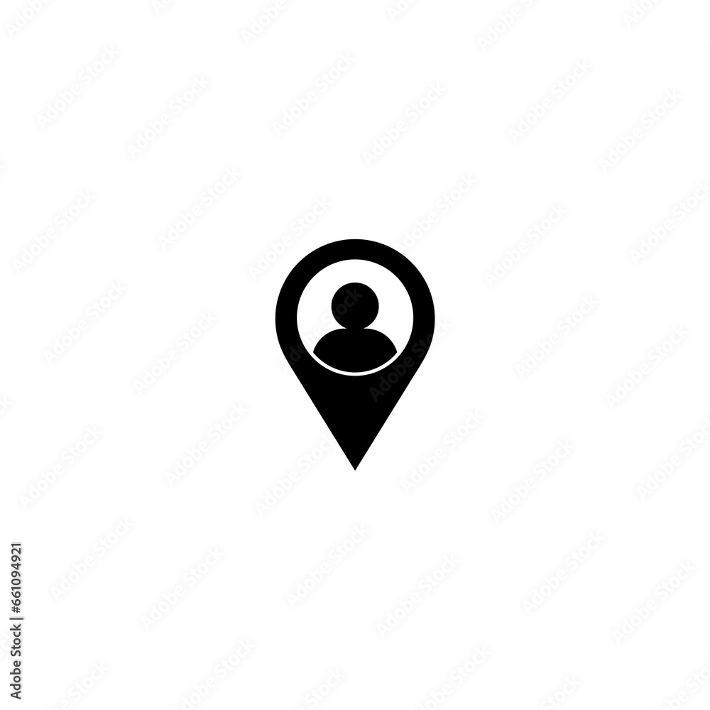 User location icon simple isolated on white background User location icon simple isolated on white background