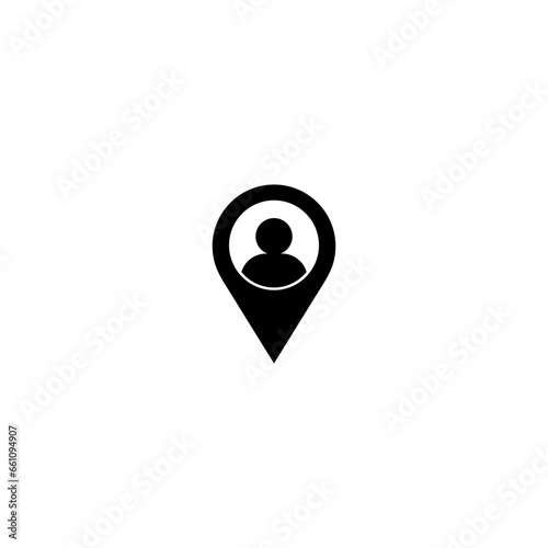 User location icon simple isolated on white background 
