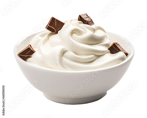 cream with chocolate isolated on transparent or white background