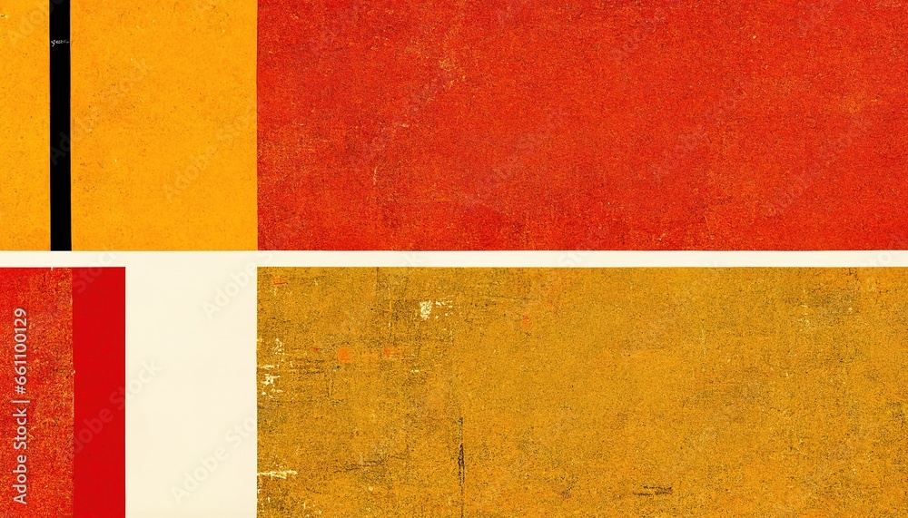 Generative AI, abstract Bauhaus style autumn colors background with grainy paper texture. Trendy contemporary minimal 20s geometric design. Digital art. Generative AI, abstract Bauhaus style autumn colors background with grainy paper texture. Trendy contemporary minimal 20s geometric design. Digital art.