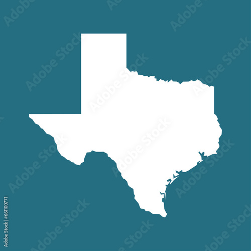 Texas map vector form art.