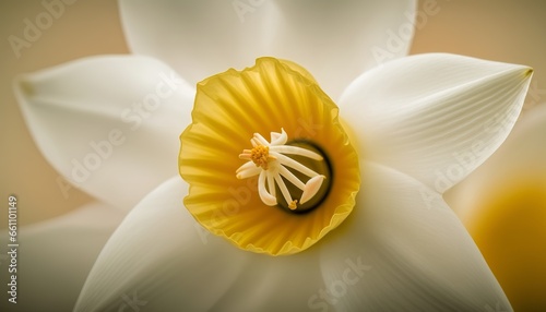 simetric close-up of daffodil bud design illustration photo