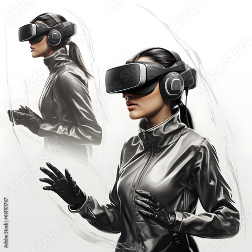 VR world, People, Vr glasses