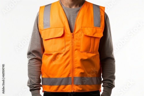 A construction Site Worker Guy with a vest, Construction worker, isolated in a white, worker with vest