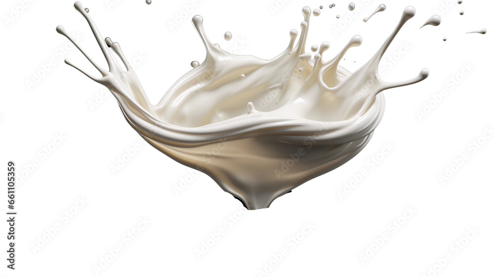 splash cream isolated, generative AI