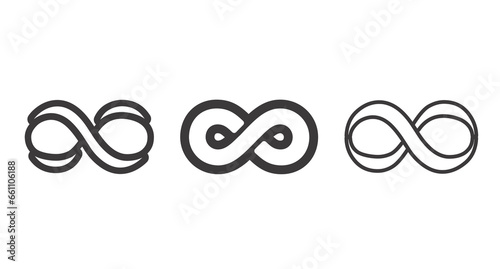 infinity symbols set vector design