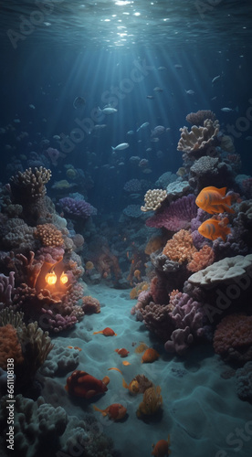 fish in the sea, close-up of tropical fish in the sea, underwater life, fish in undersea, colored fishes in the sea, fish in underwater © Gegham