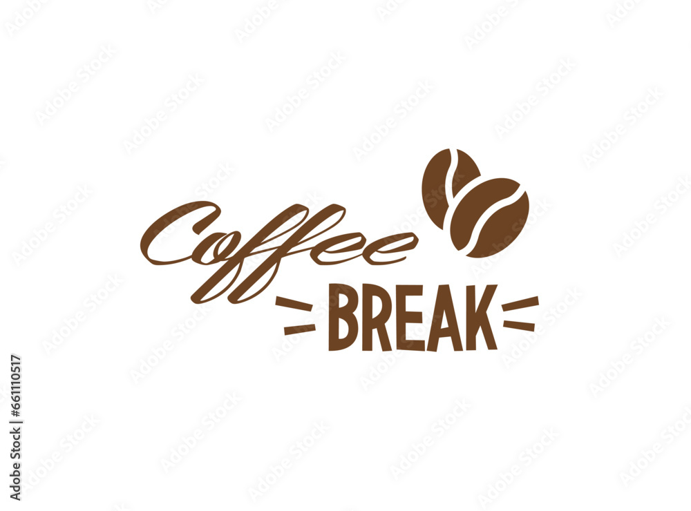 Coffee break logo vector design Coffee break logo vector design