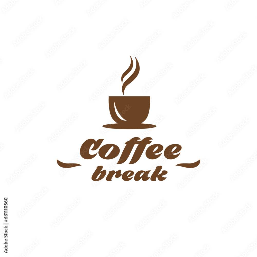 Coffee break logo vector design Coffee break logo vector design