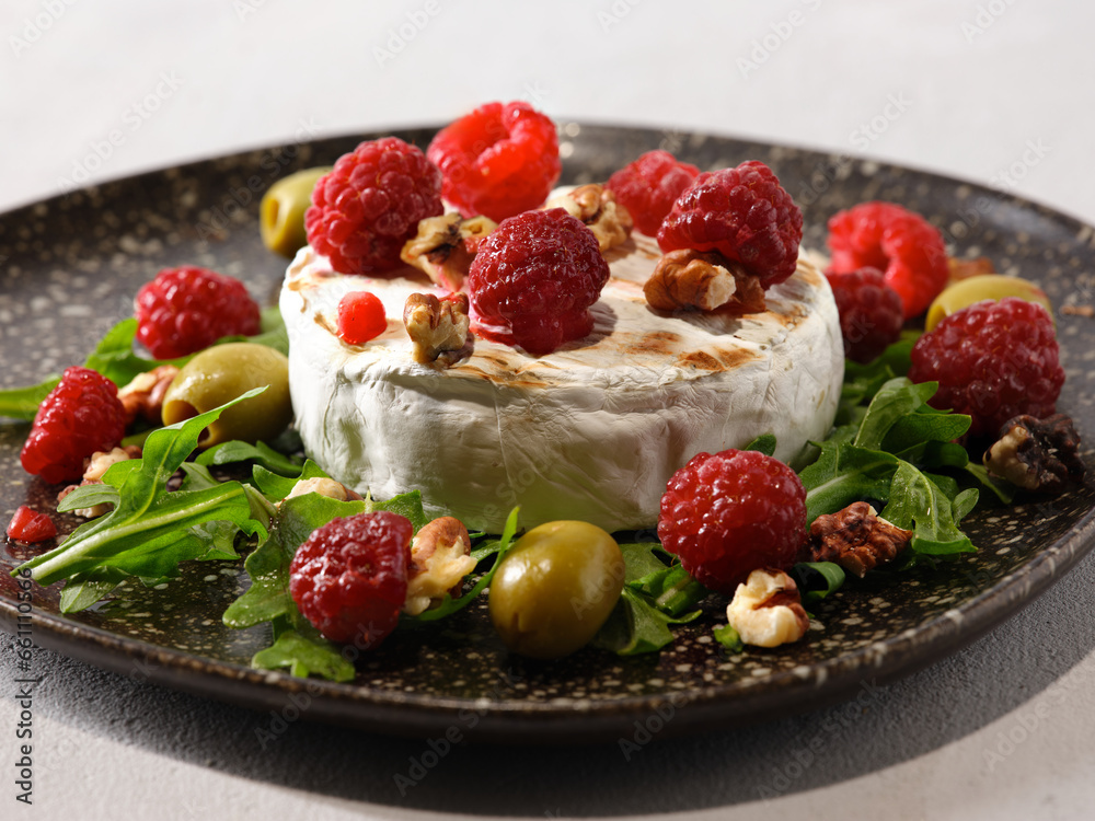 Camembert Cheese with Raspberry Walnut Camembert Cheese with Raspberry Walnut