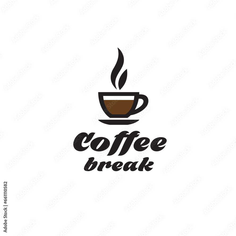 Coffee break logo vector design Coffee break logo vector design