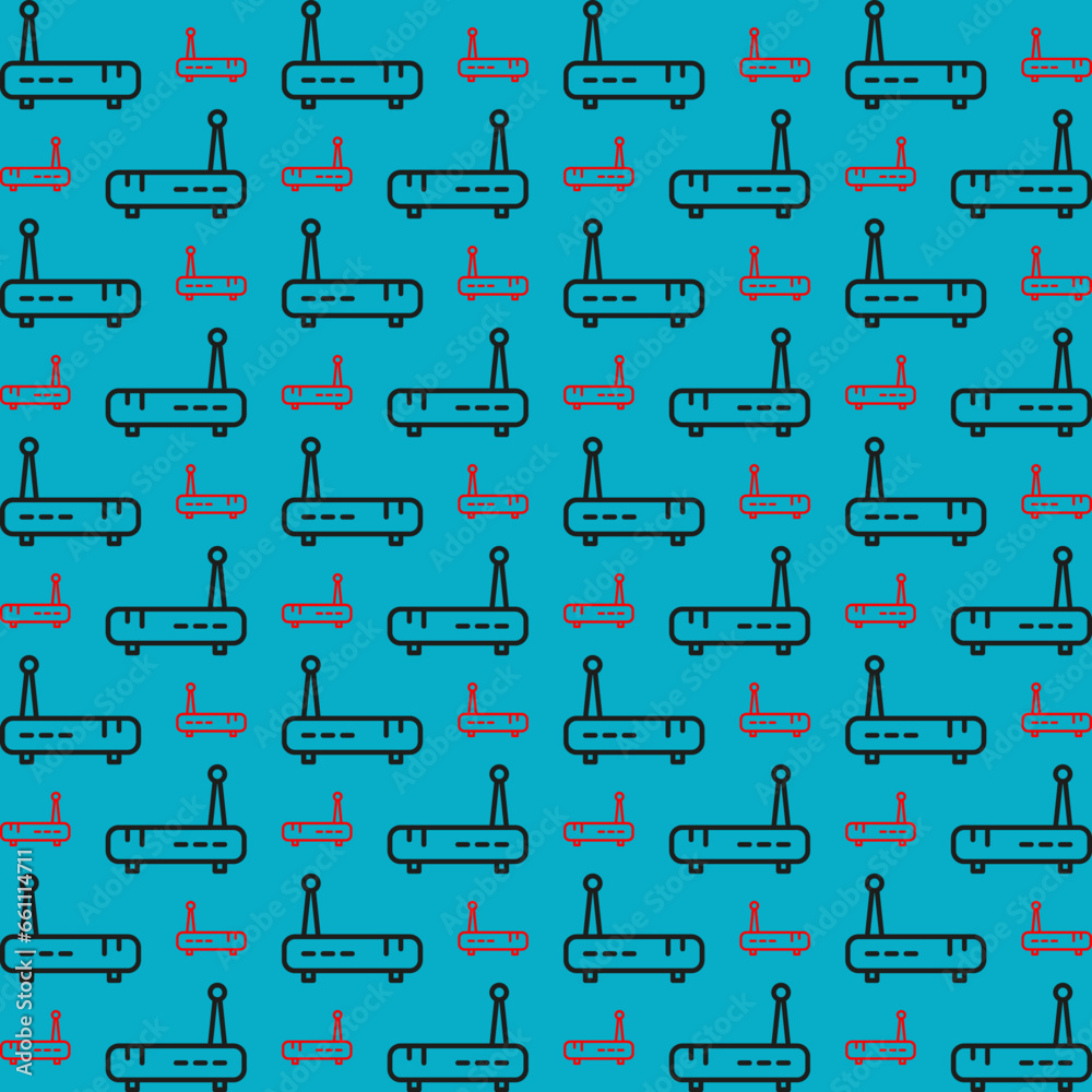 Signal seamless repeating pattern vector illustrator background