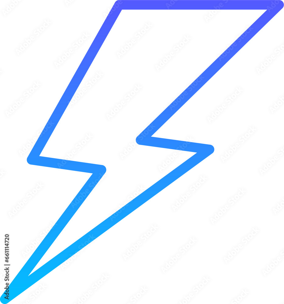Lightening II Line Gradient Icon pictogram symbol visual illustration Lightening II Line Gradient Icon pictogram symbol visual illustration