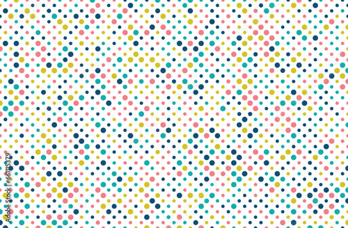 Seamless pattern color balls background. Vector. Seamless pattern color dots background. Carnival seamless colorful pattern. Kids festive background with confetti. Happy Birthday, Party decor 
