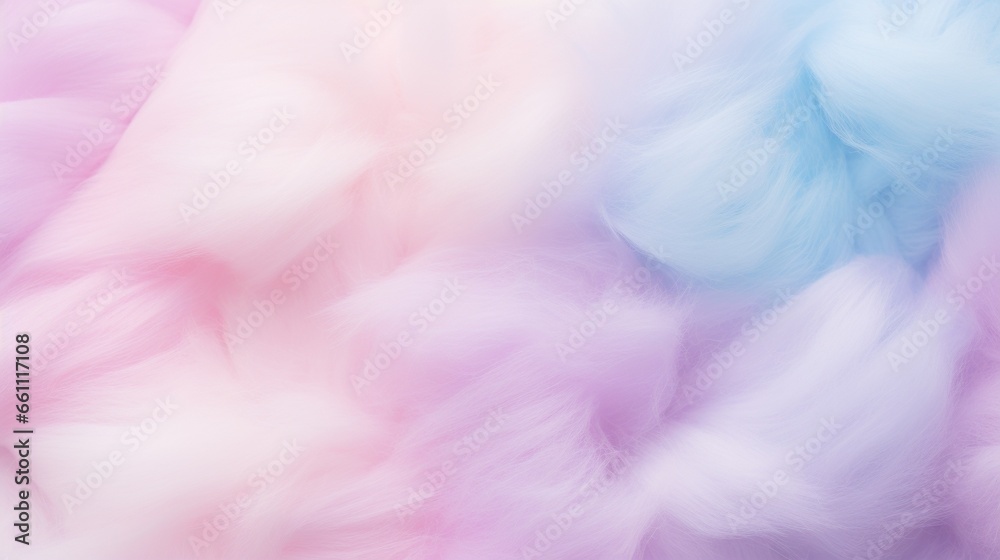 Colorful cotton candy in soft pastel color background, romantic pastel texture background.